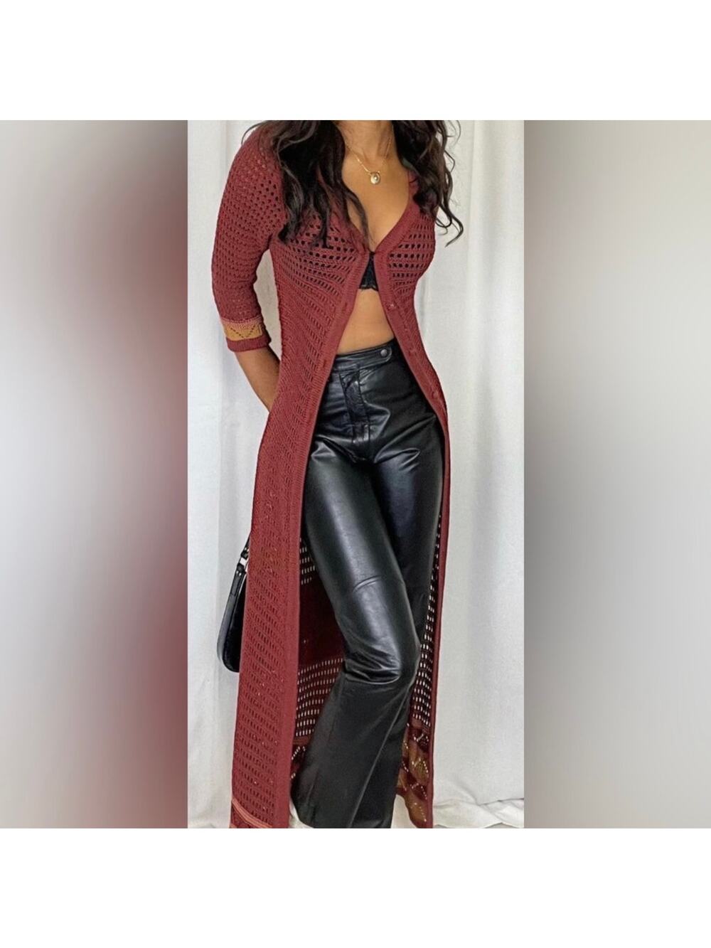 Vintage Y2K Boutique Forever 21 Long Knit Duster Cardigan